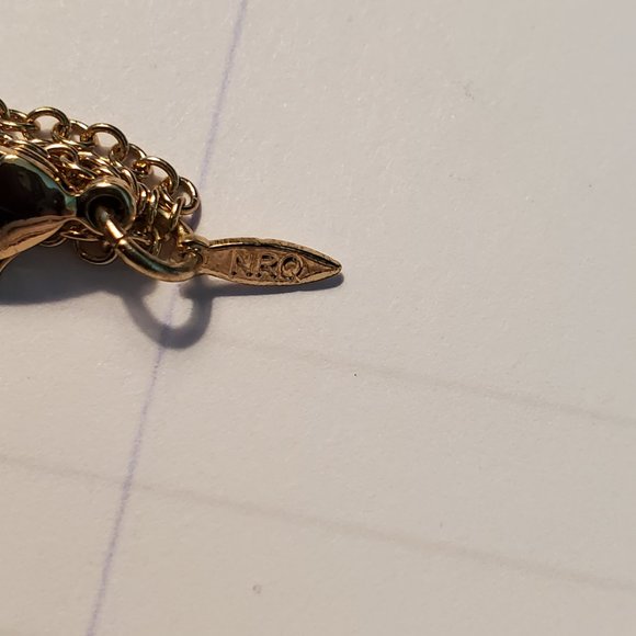 Vintage Avon Multi-Strand Red Purple Gold 10" Necklace - Picture 6 of 7